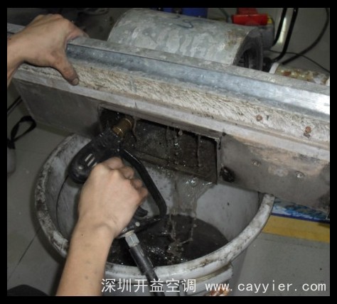 高压水枪清洗风轮