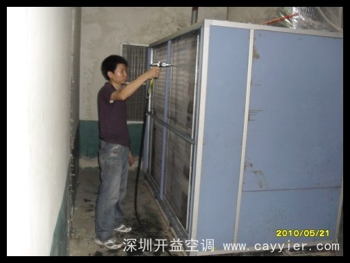 风柜清洗冲水