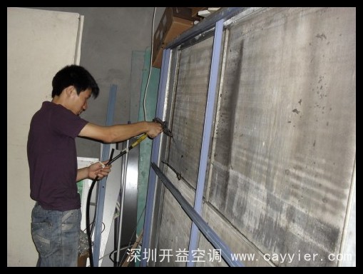 风柜清洗冲水